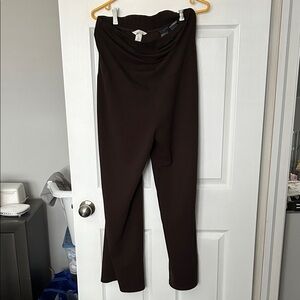 Elegant Brown Women's Maternity Trousers